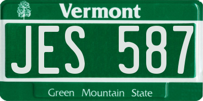 VT license plate JES587