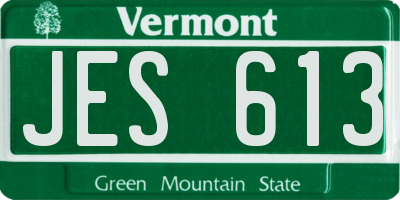 VT license plate JES613