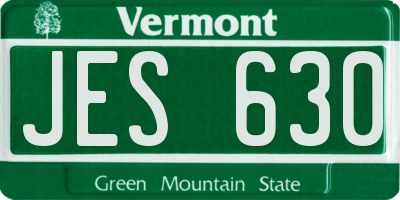 VT license plate JES630