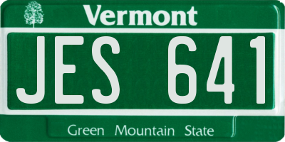 VT license plate JES641