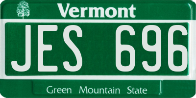 VT license plate JES696