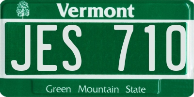 VT license plate JES710