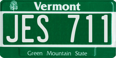 VT license plate JES711
