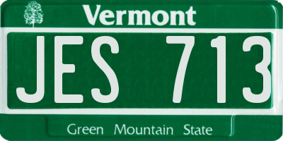 VT license plate JES713