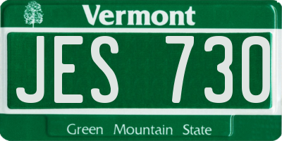 VT license plate JES730