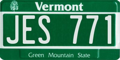VT license plate JES771