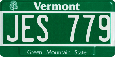 VT license plate JES779