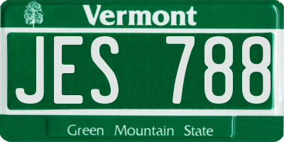 VT license plate JES788