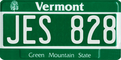 VT license plate JES828