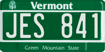 VT license plate JES841