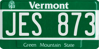 VT license plate JES873