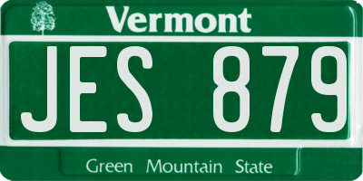 VT license plate JES879