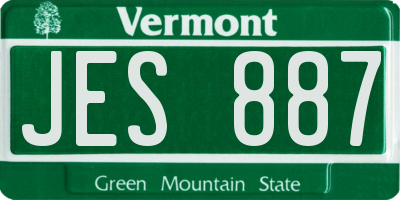 VT license plate JES887