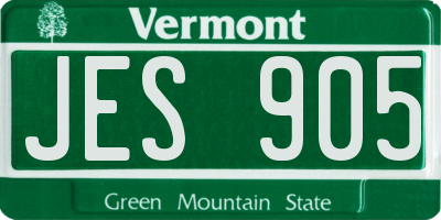 VT license plate JES905