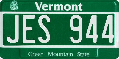 VT license plate JES944