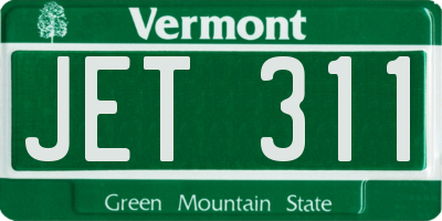 VT license plate JET311