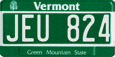 VT license plate JEU824