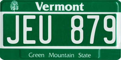 VT license plate JEU879