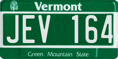 VT license plate JEV164