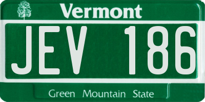 VT license plate JEV186
