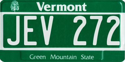 VT license plate JEV272