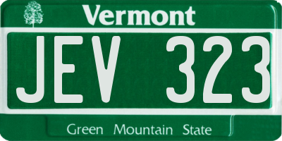 VT license plate JEV323