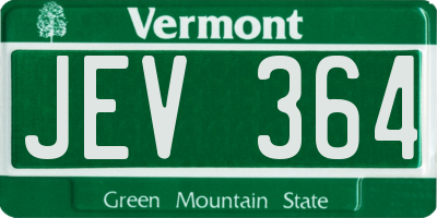VT license plate JEV364