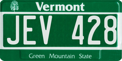 VT license plate JEV428