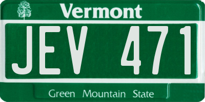 VT license plate JEV471