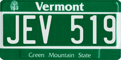 VT license plate JEV519