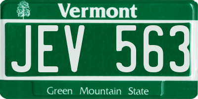 VT license plate JEV563