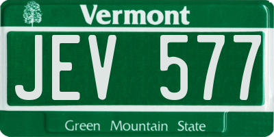 VT license plate JEV577
