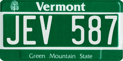 VT license plate JEV587