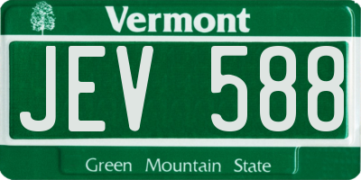 VT license plate JEV588