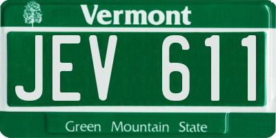 VT license plate JEV611
