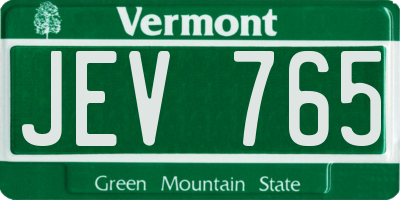 VT license plate JEV765