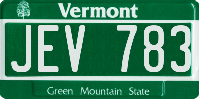 VT license plate JEV783