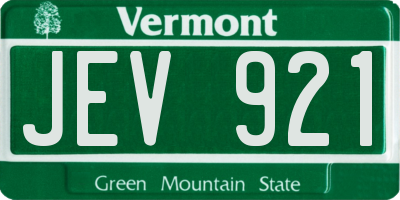 VT license plate JEV921