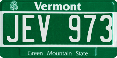 VT license plate JEV973