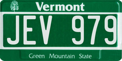 VT license plate JEV979