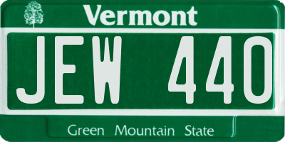 VT license plate JEW440
