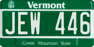VT license plate JEW446