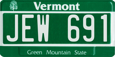 VT license plate JEW691