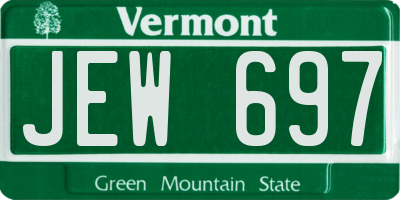 VT license plate JEW697