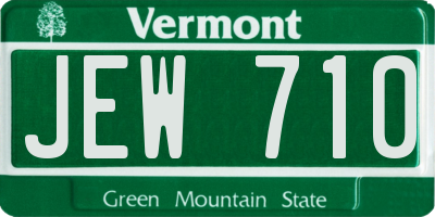 VT license plate JEW710