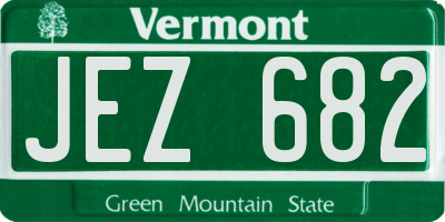 VT license plate JEZ682