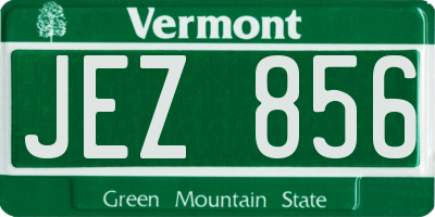 VT license plate JEZ856