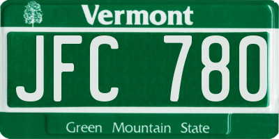 VT license plate JFC780