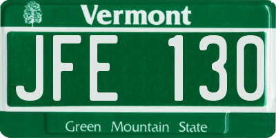 VT license plate JFE130