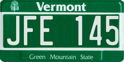 VT license plate JFE145